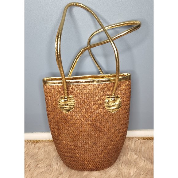 ISLAND PLANET Braided Brown Beach Tote - Picture 2 of 3